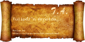 Tulipán Arnolda névjegykártya
